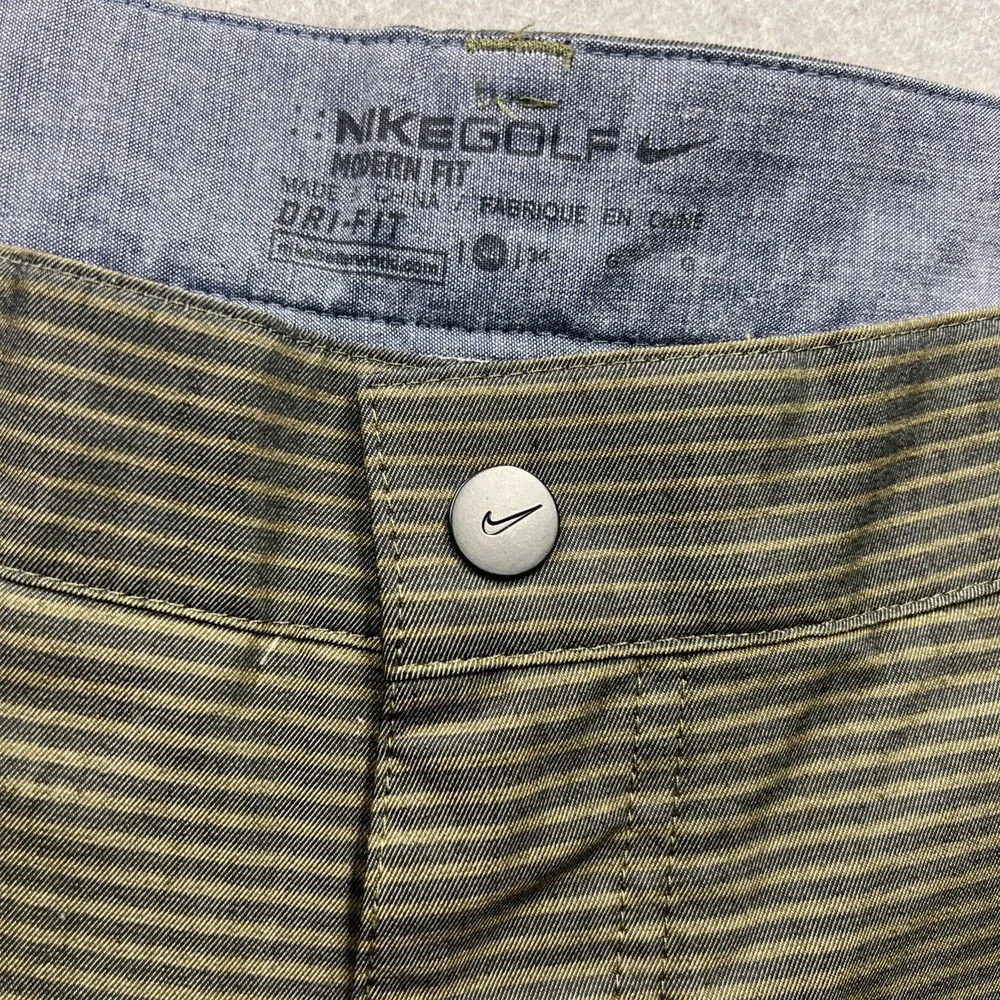 Nike Golf Dri Fit Shorts Mens 34‎ Striped Performance Stretch